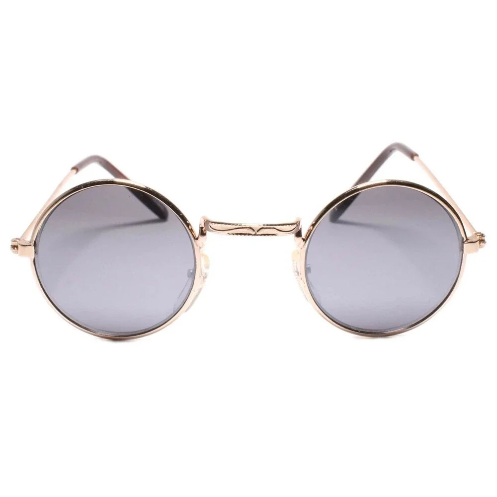 Kids 0-2 year Round Gold Sunglasses 100% UV Protection